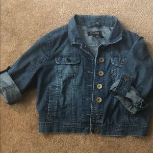 Jean jacket mid length arm